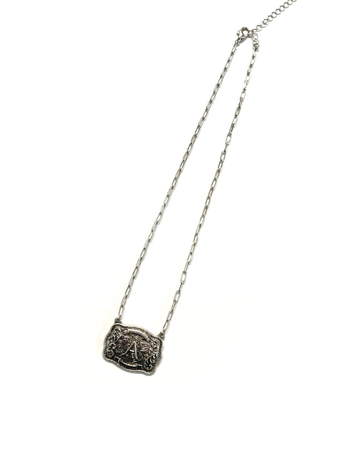 Buckle Initial Necklace