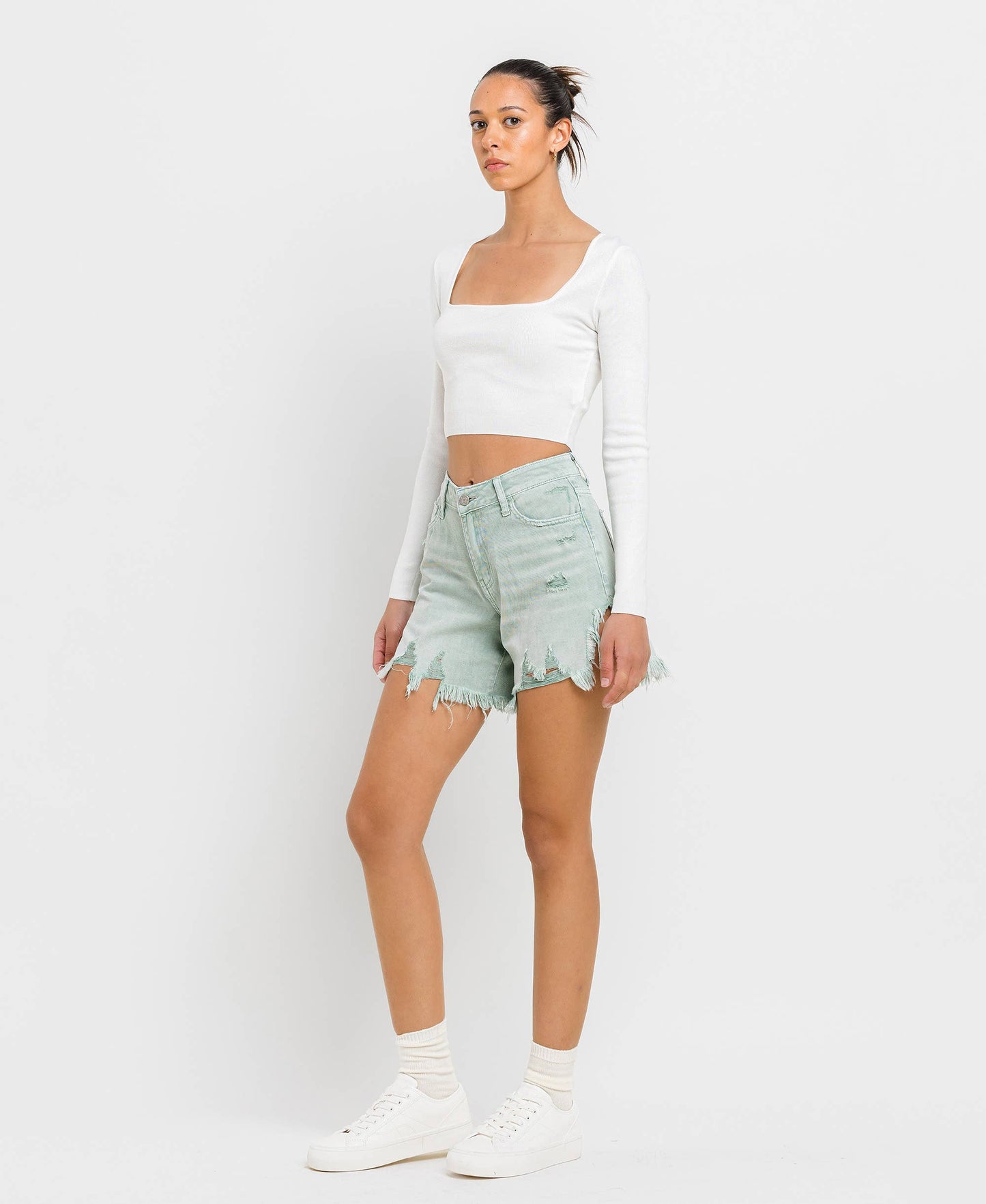 Sage High Rise Shorts