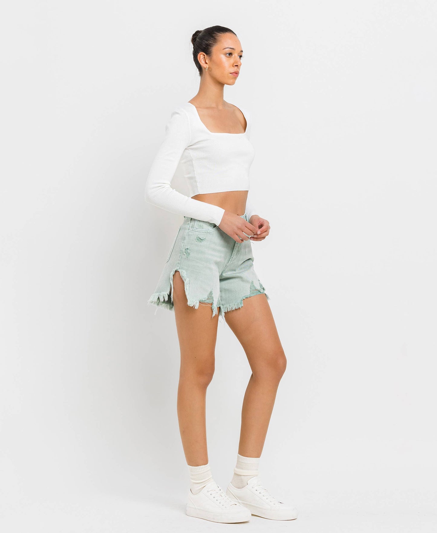 Sage High Rise Shorts
