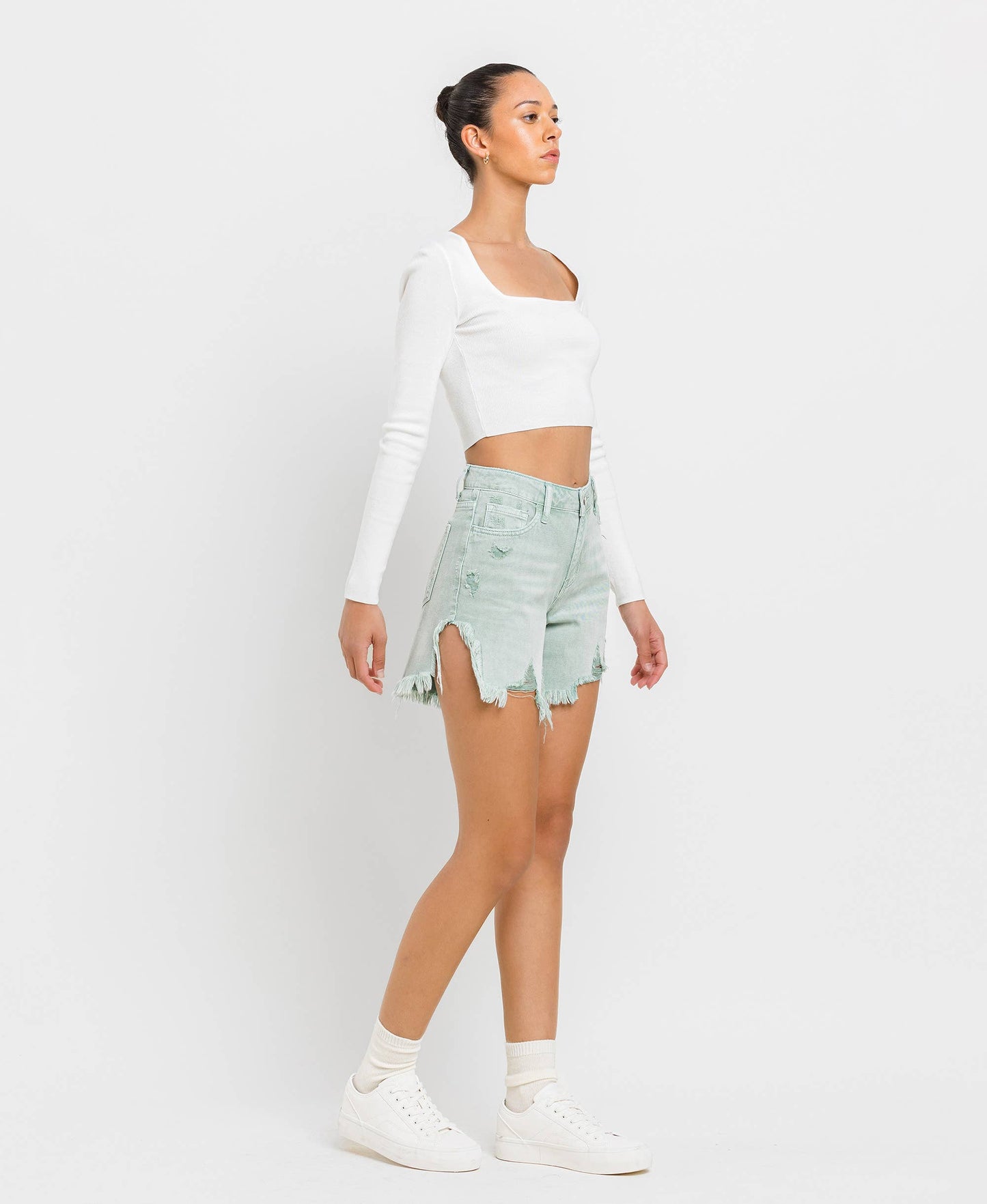 Sage High Rise Shorts