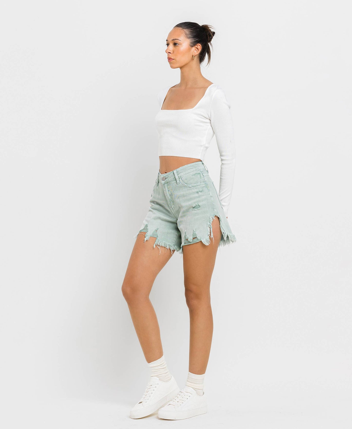Sage High Rise Shorts