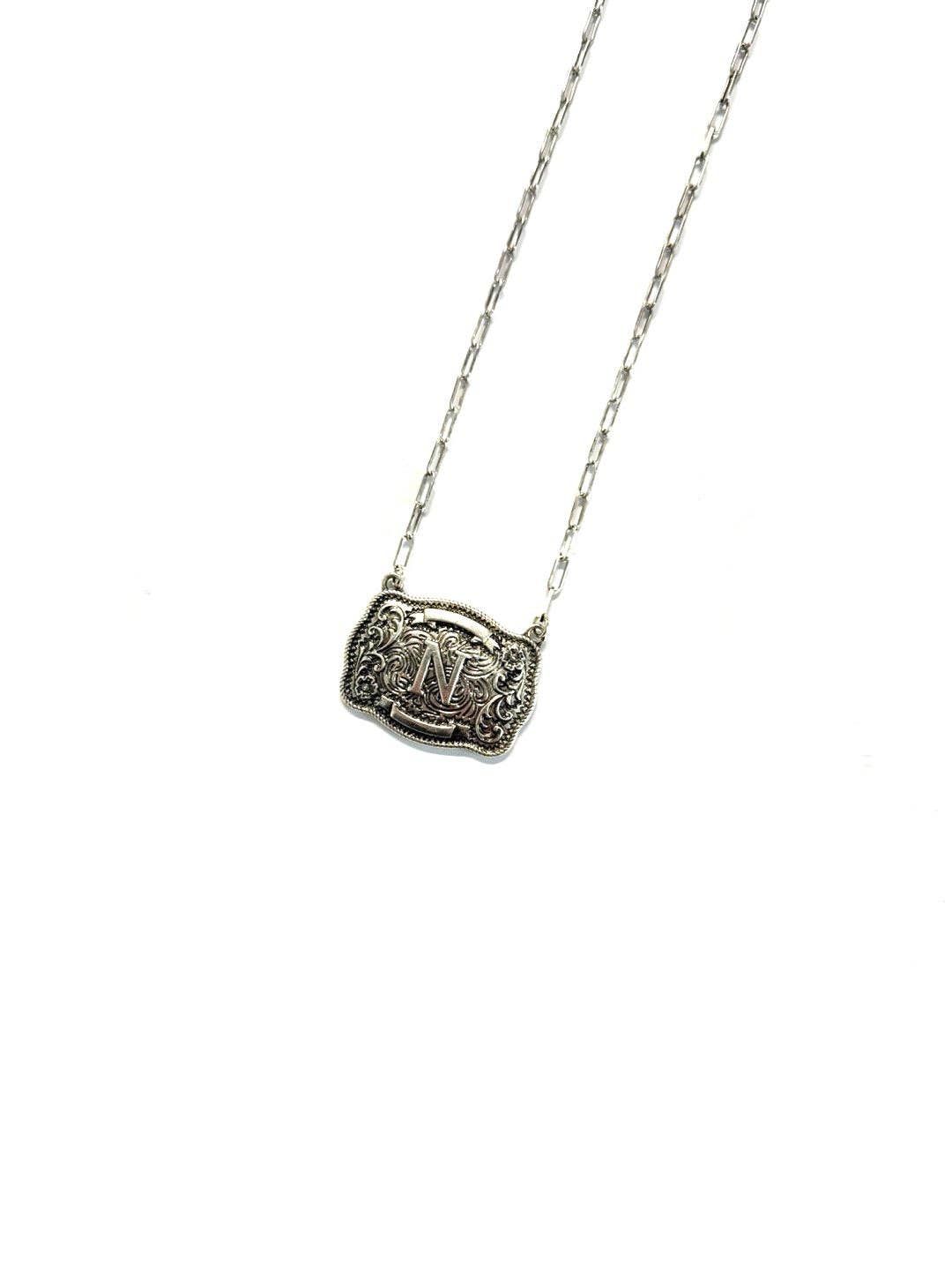 Buckle Initial Necklace