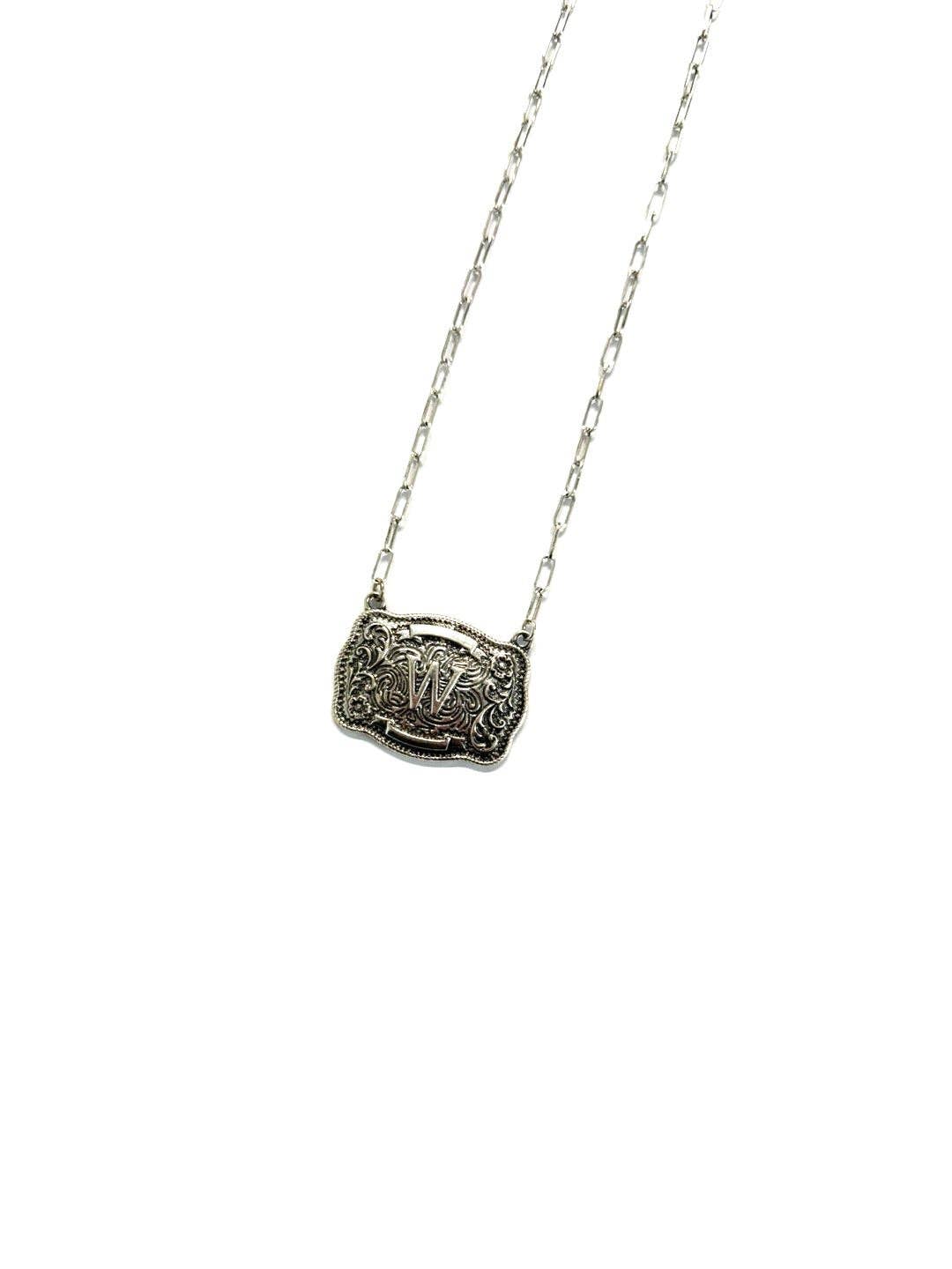 Buckle Initial Necklace