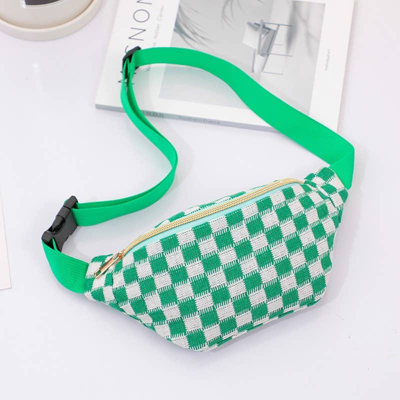 CHECKERED  SLING BAG | 40P545