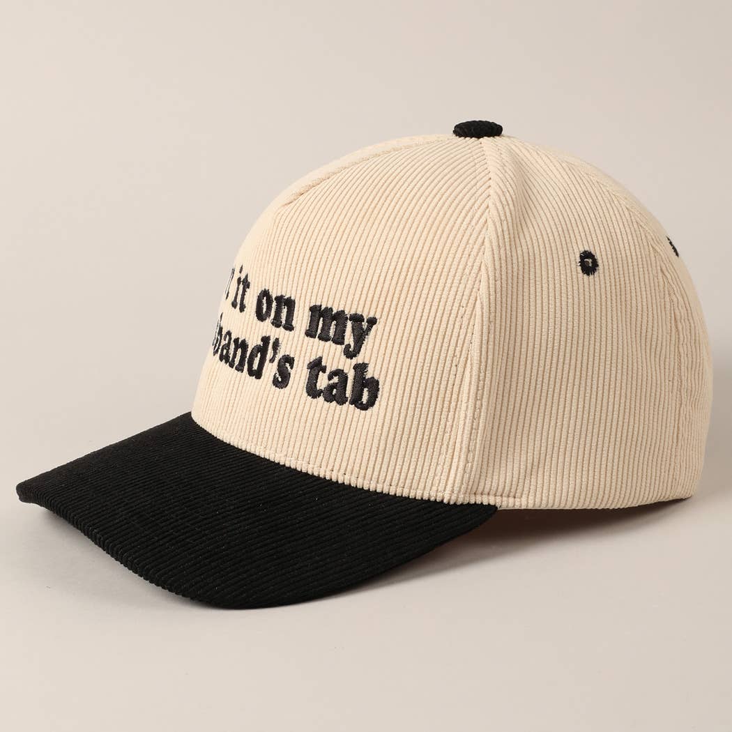 Put it on my husband's Corduroy