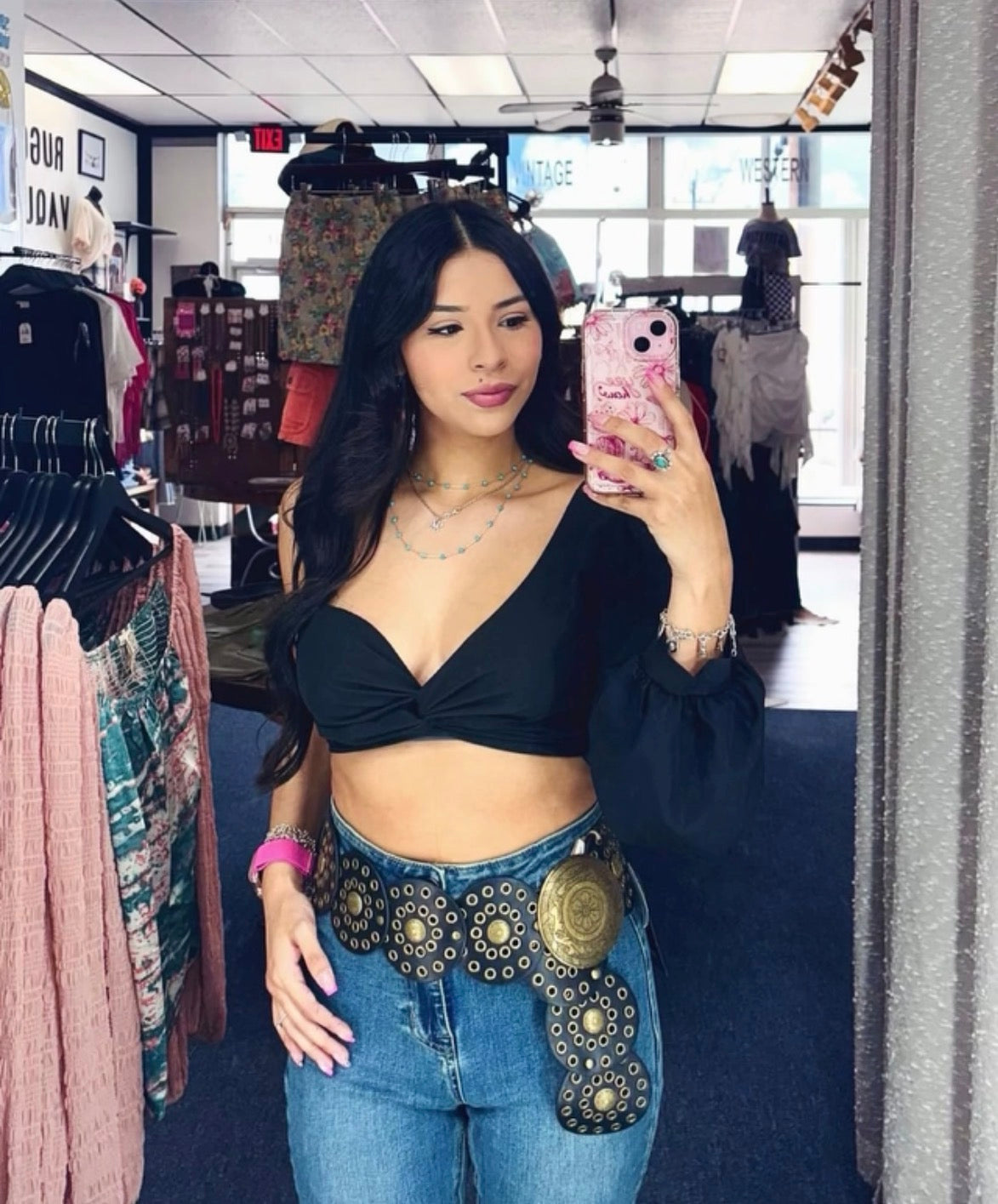 Cici One Sleeve Blouse