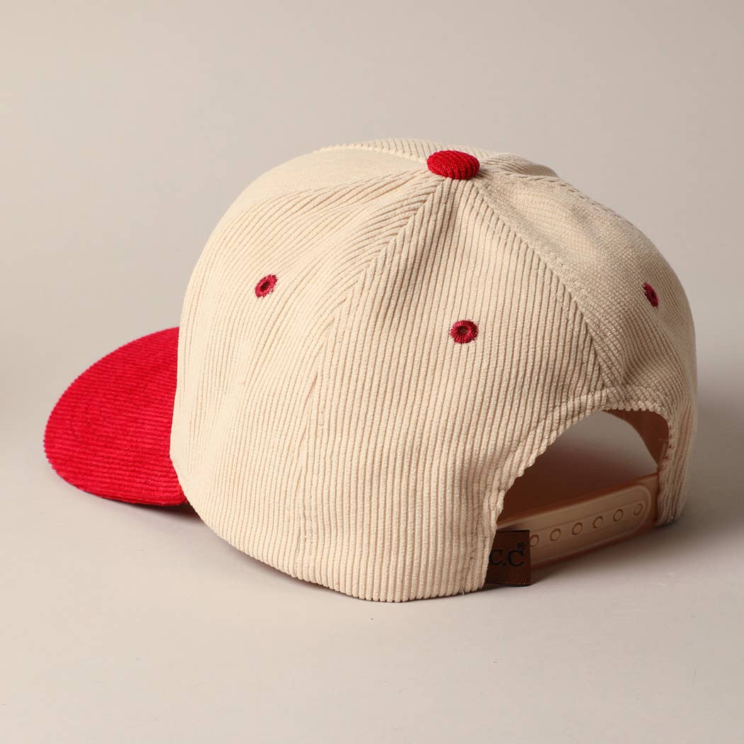 Sunday Funday Corduroy Trucker Baseballl Cap