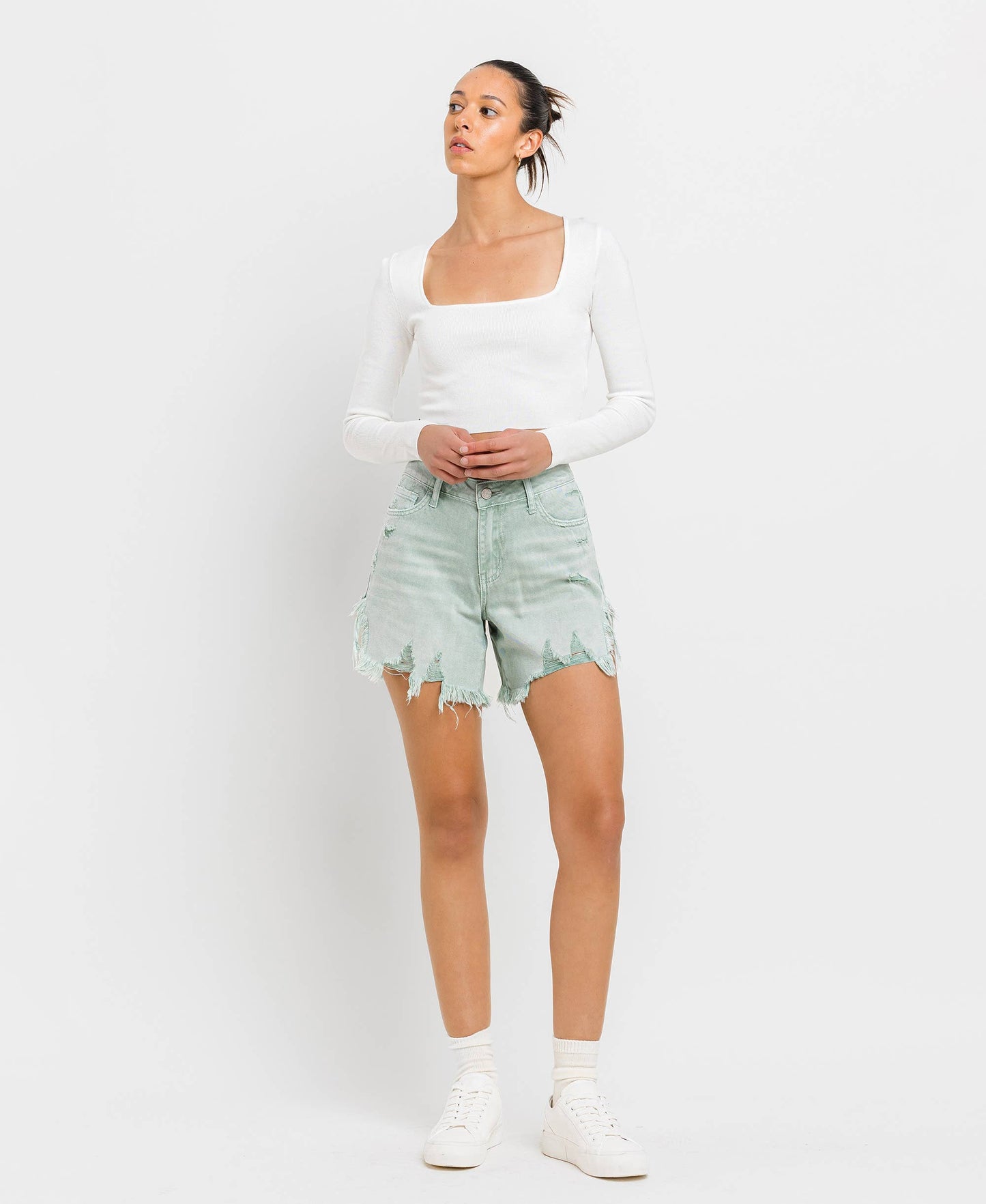 Sage High Rise Shorts