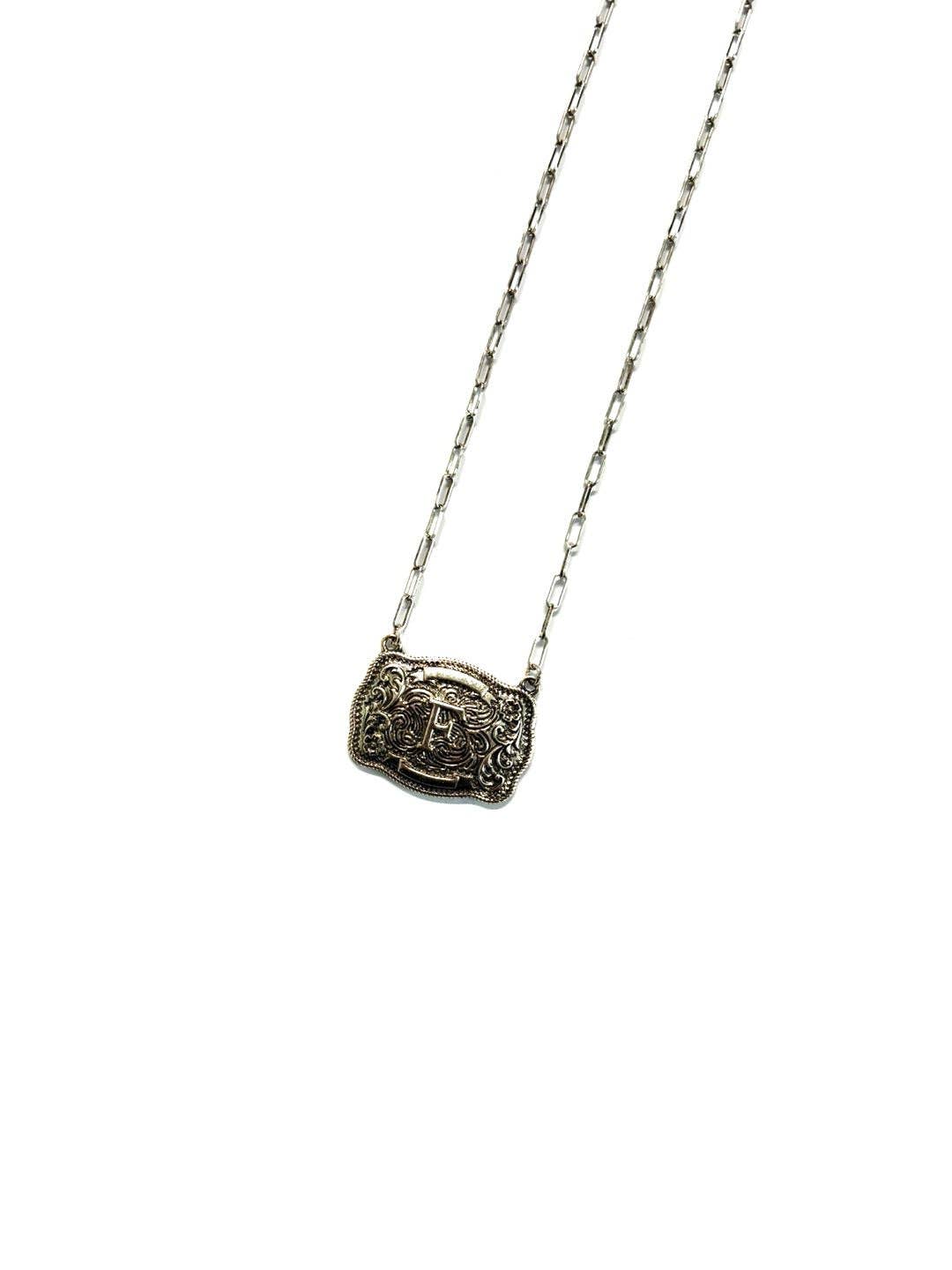 Buckle Initial Necklace