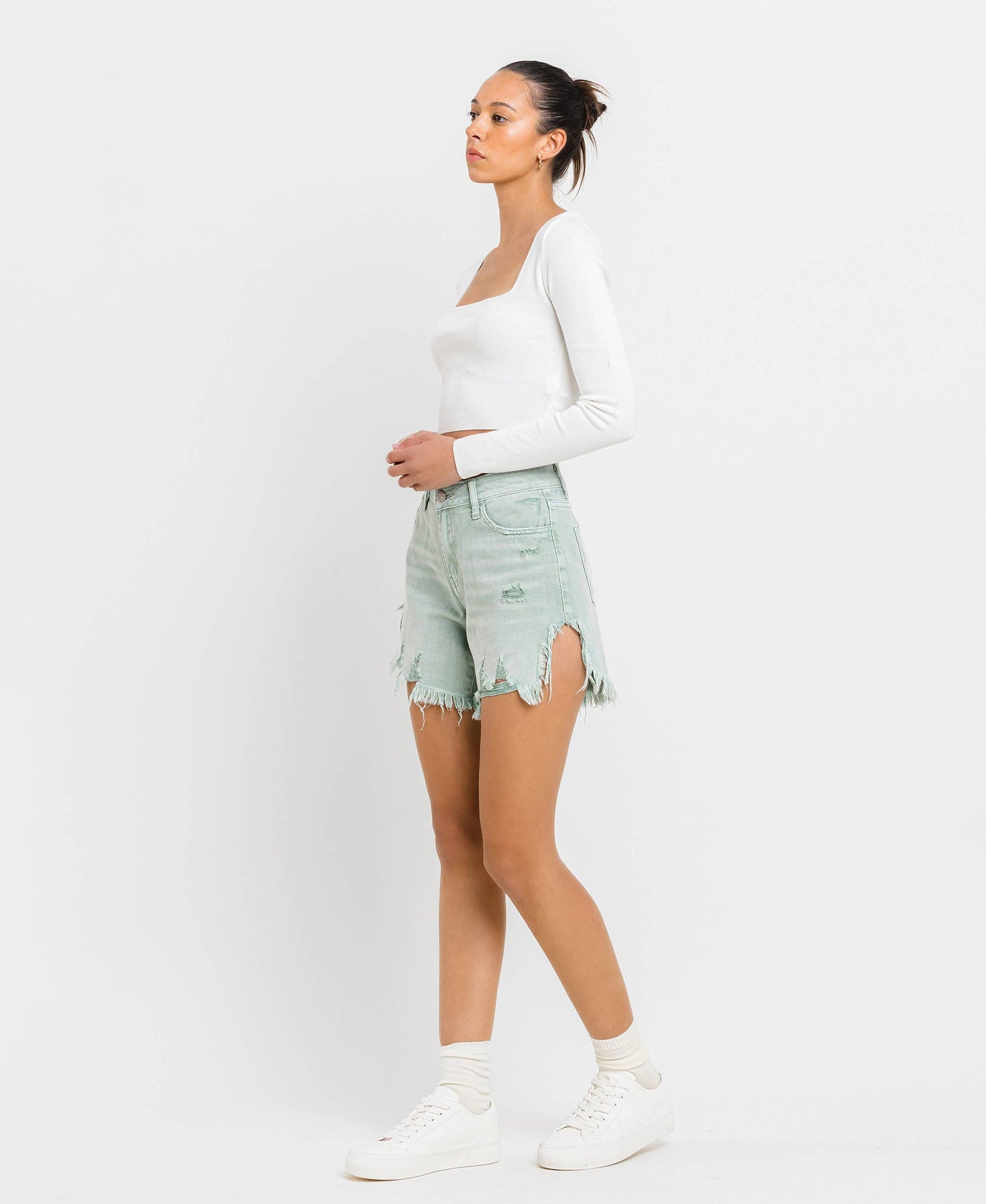 Sage High Rise Shorts