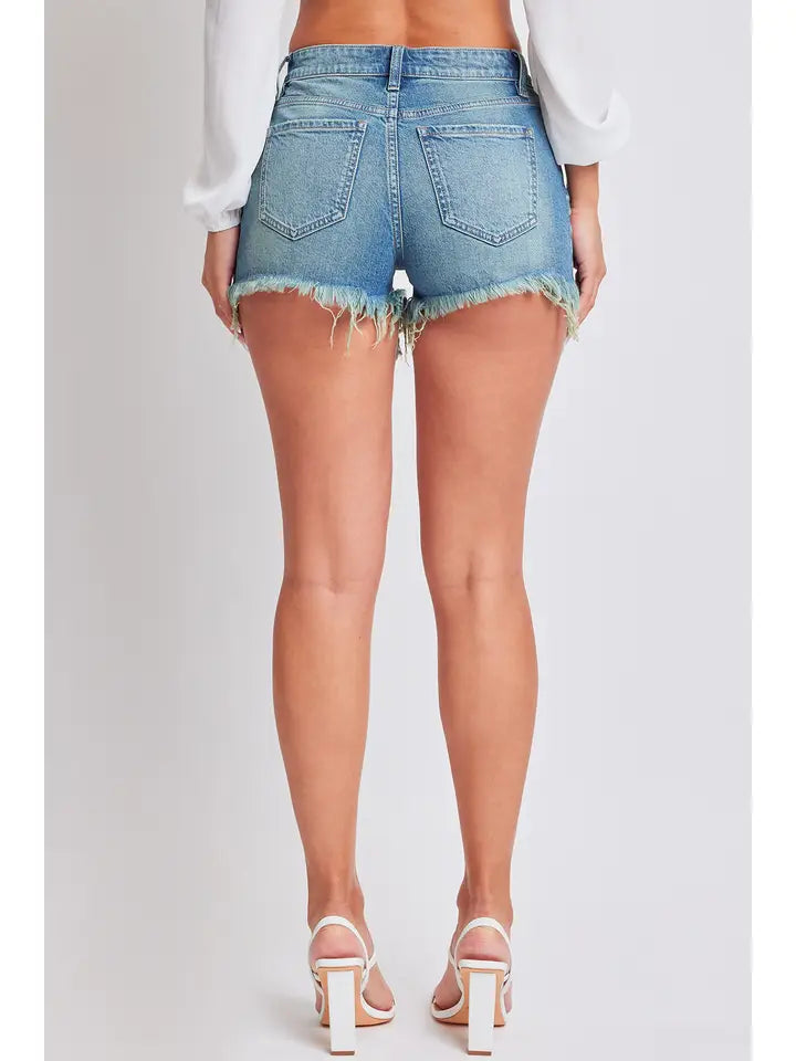 High Rise Hem Shorts