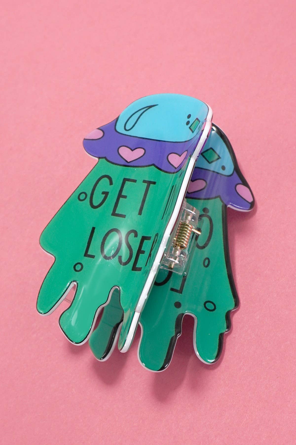 SPACE ALIEN UFO HAIR CLAW CLIPS