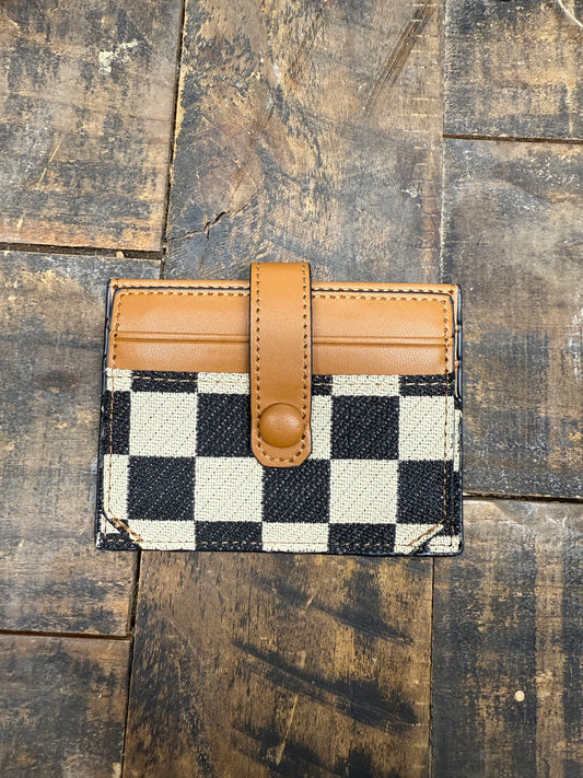 Checkered Slim Wallet