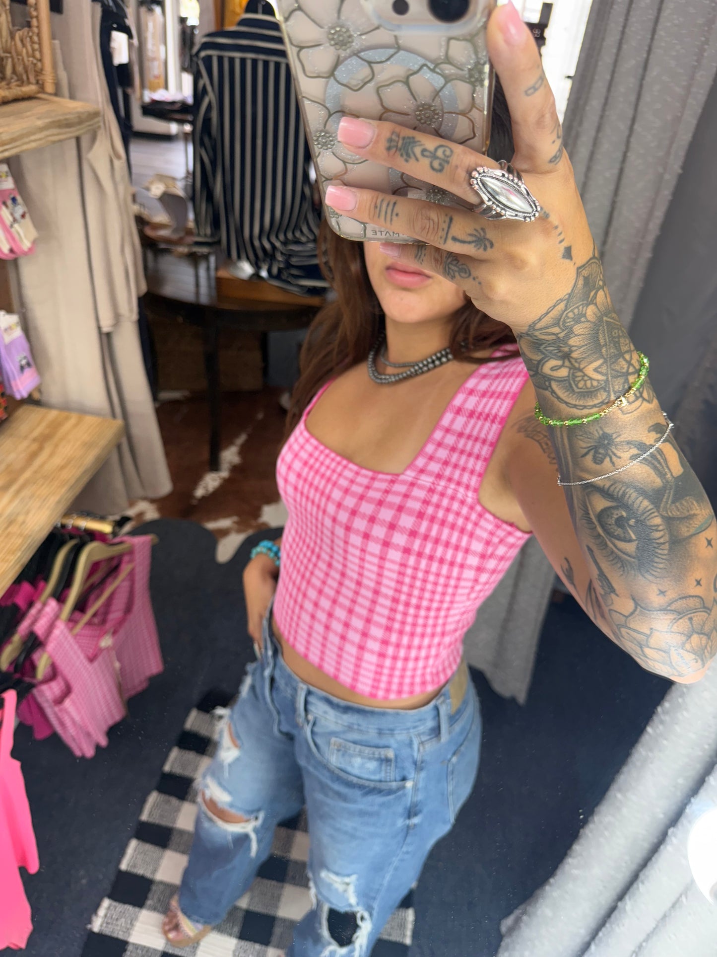 Plaid Brami Top