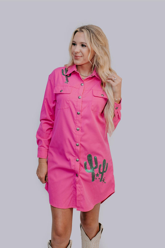Cactus Shirt Dress