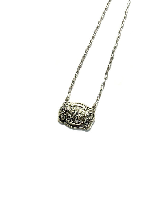 Buckle Initial Necklace