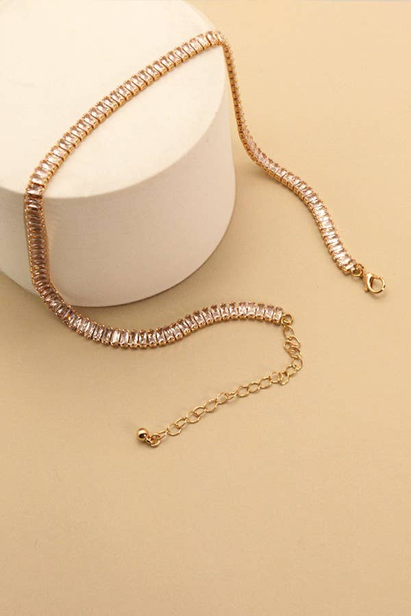 BAGUETTE TENNIS NECKLACE