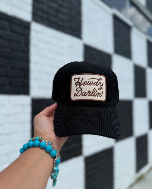 Howdy Darlin' Embroidery Patch Corduroy Cap