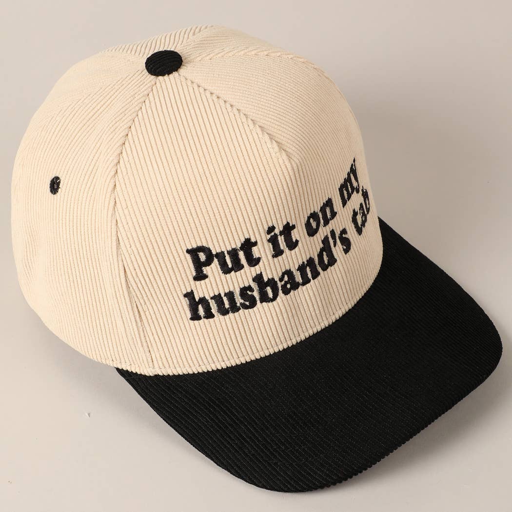 Put it on my husband's Corduroy