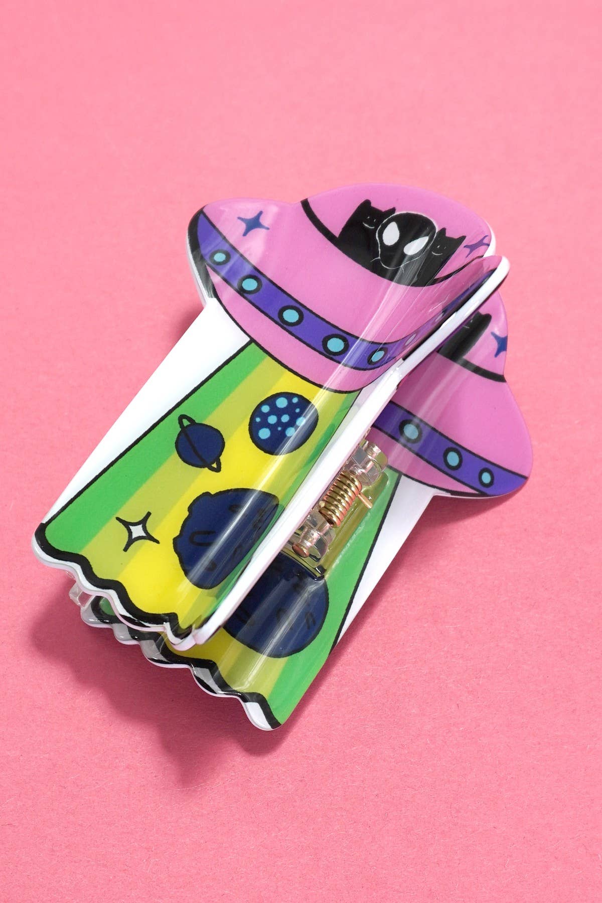 SPACE ALIEN UFO HAIR CLAW CLIPS