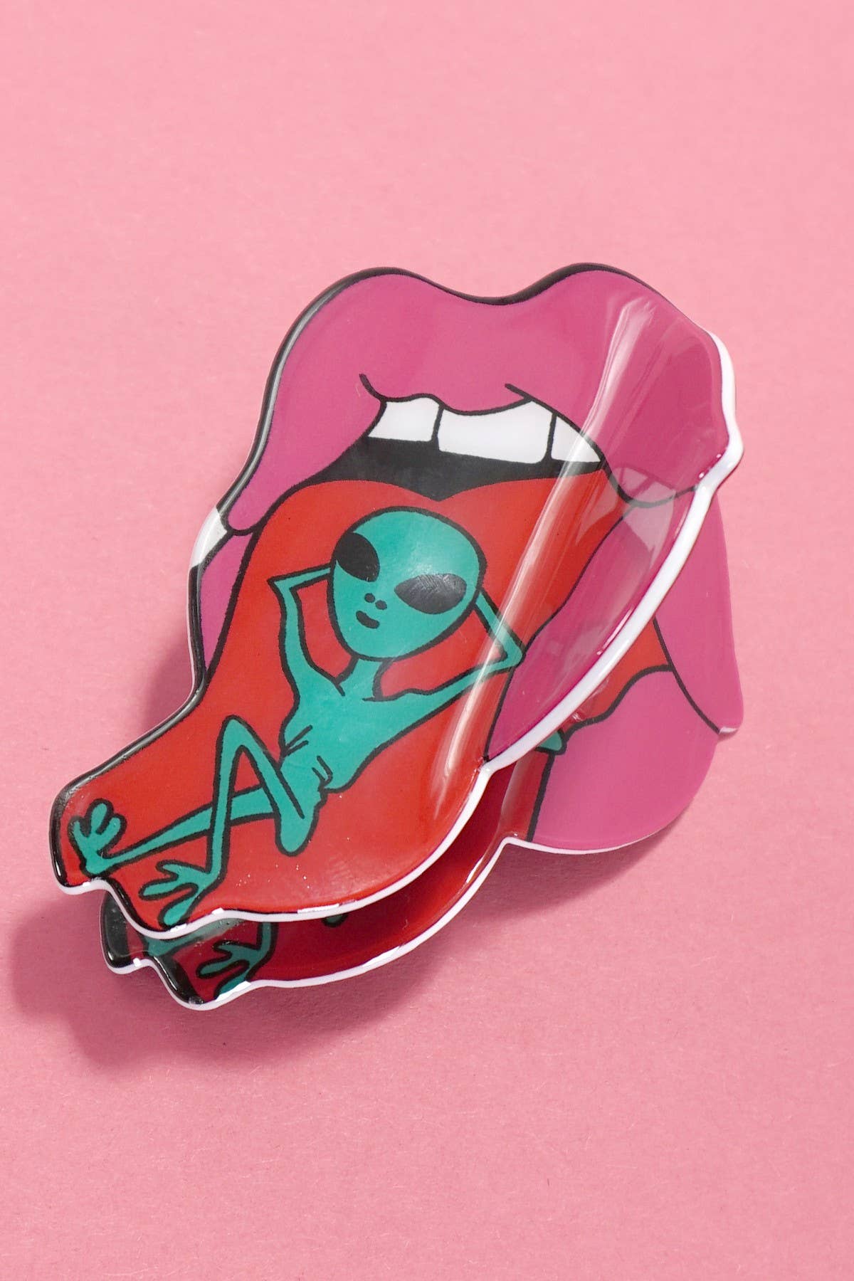 SPACE ALIEN UFO HAIR CLAW CLIPS