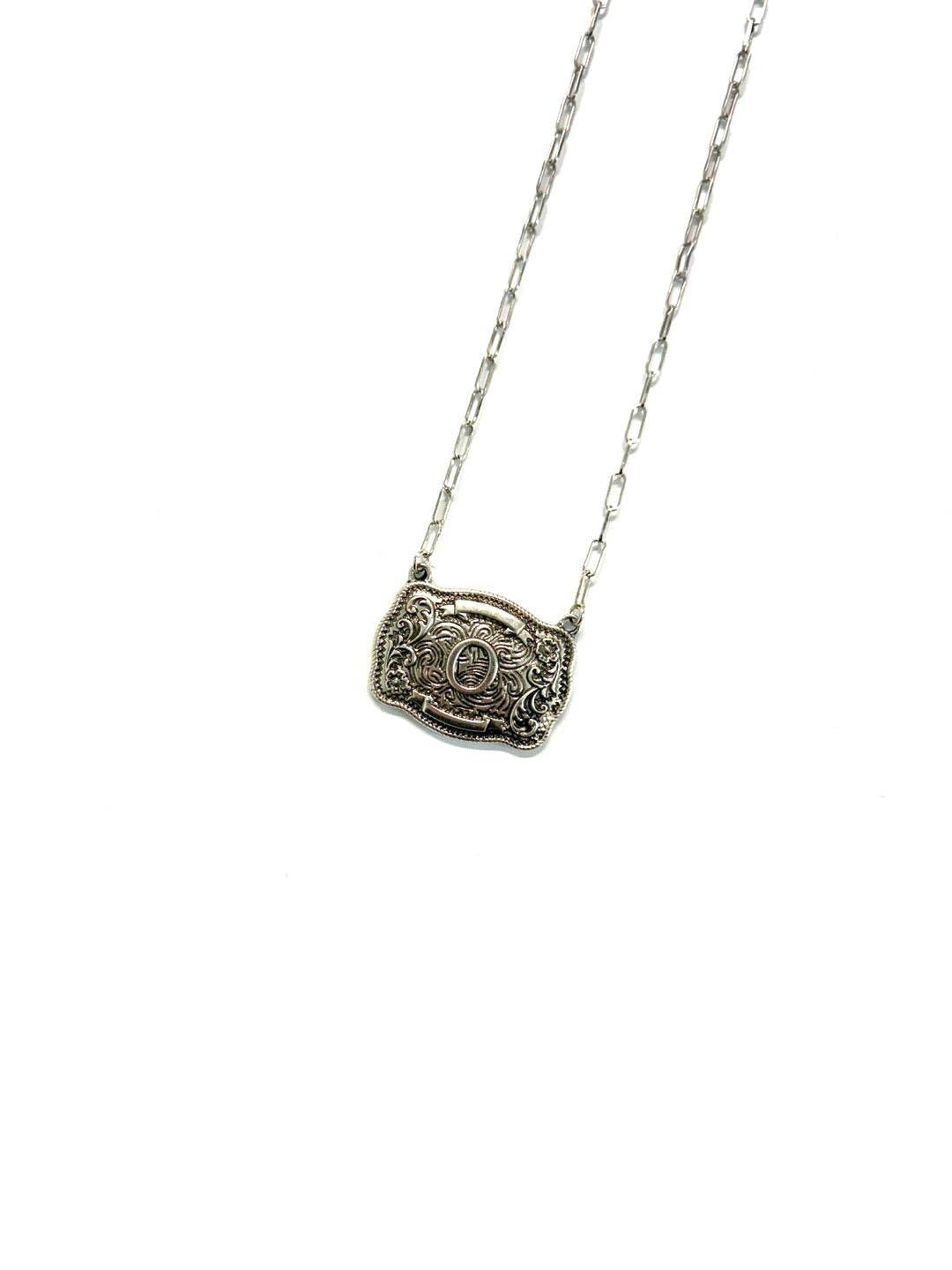 Buckle Initial Necklace