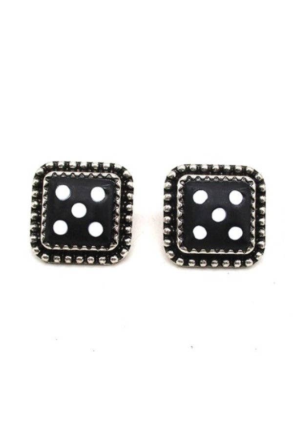 DICE POST EARRINGS