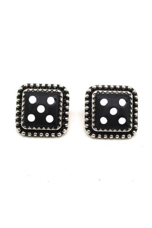 DICE POST EARRINGS