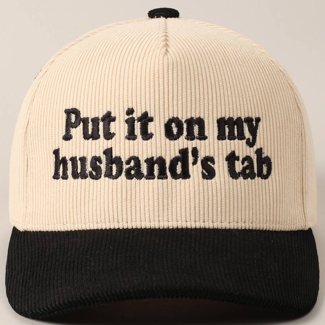 Put it on my husband's Corduroy